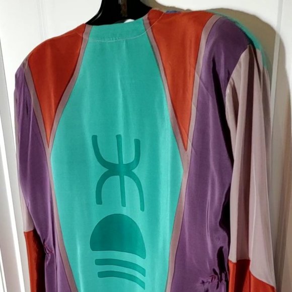 Mosswear Hand Painted 3-PC Silk Dress – Size M - Picture 3 of 12